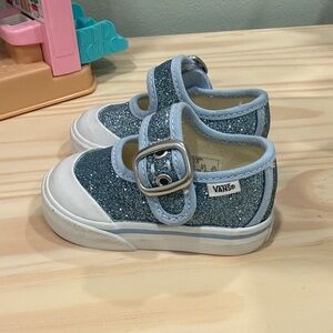 Vans Kids Glittery Blue Sneakers